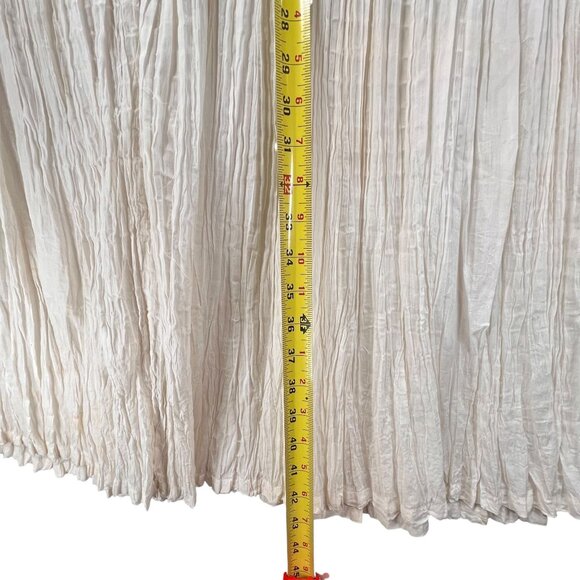 NWT Vtg Papillon Cream White Sleeveless Lace Crochet Gauzy Boho Midi Dress Med - Picture 12 of 15